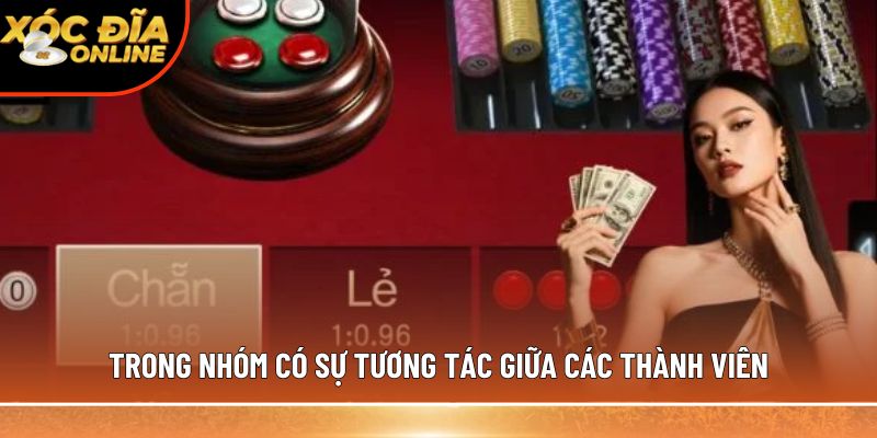 Trong nhóm có sự tương tác giữa các thành viên